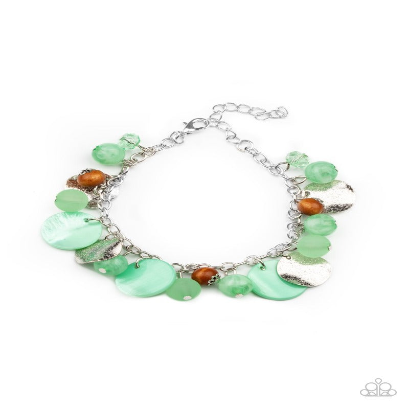 Springtime Springs - Green Ash Beads Bracelet - Paparazzi Accessories - GlaMarous Titi Jewels