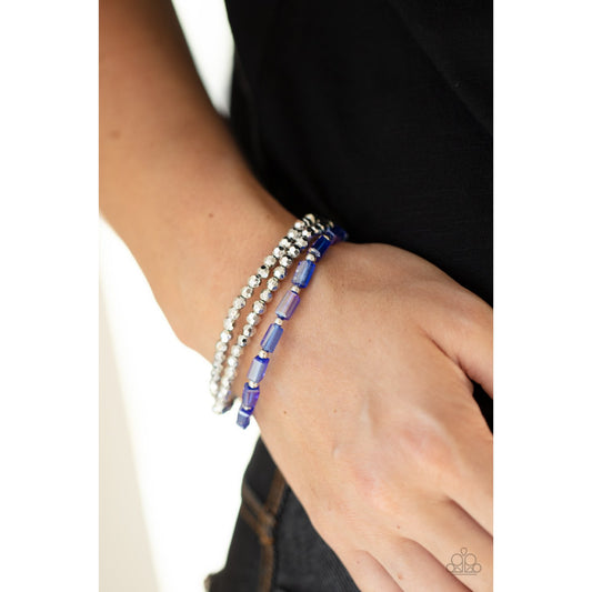 Elegant Essence - Blue Bracelet - Paparazzi Accessories - GlaMarous Titi Jewels
