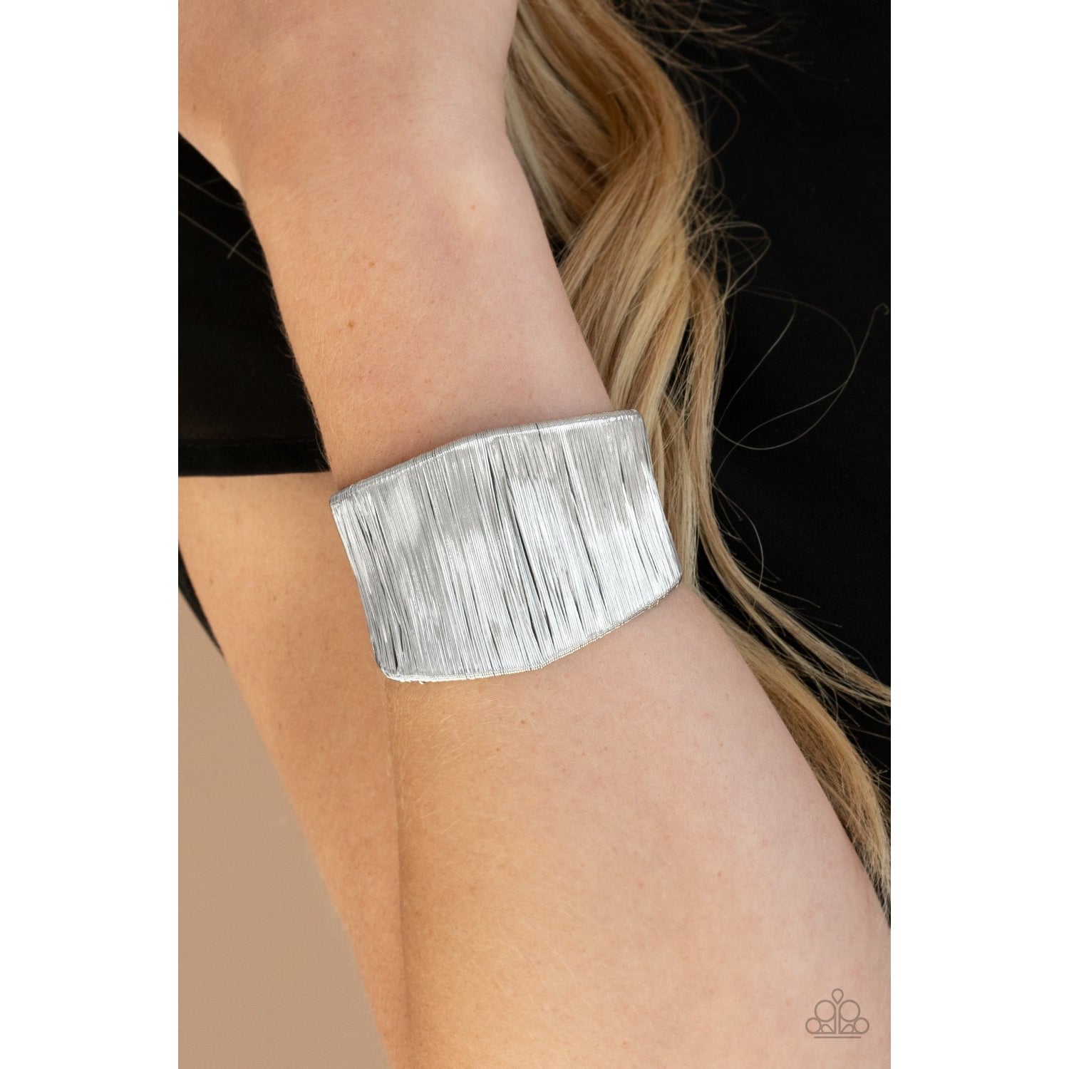 Hot Wired Wonder - Silver Cuff Bracelet - Paparazzi Accessories - GlaMarous Titi Jewels