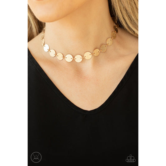 Reflection Detection - Gold Choker - Paparazzi Accessories - GlaMarous Titi Jewels