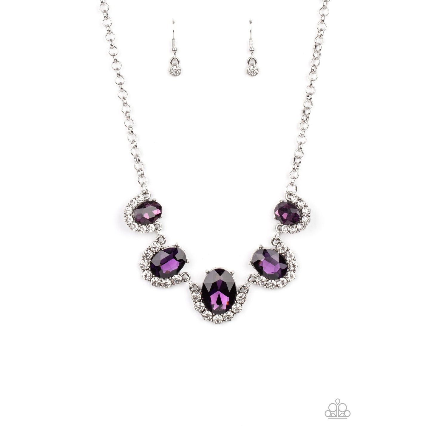 The Queen Demands It - Purple Rhinestone Necklace - Paparazzi Accessories - GlaMarous Titi Jewels