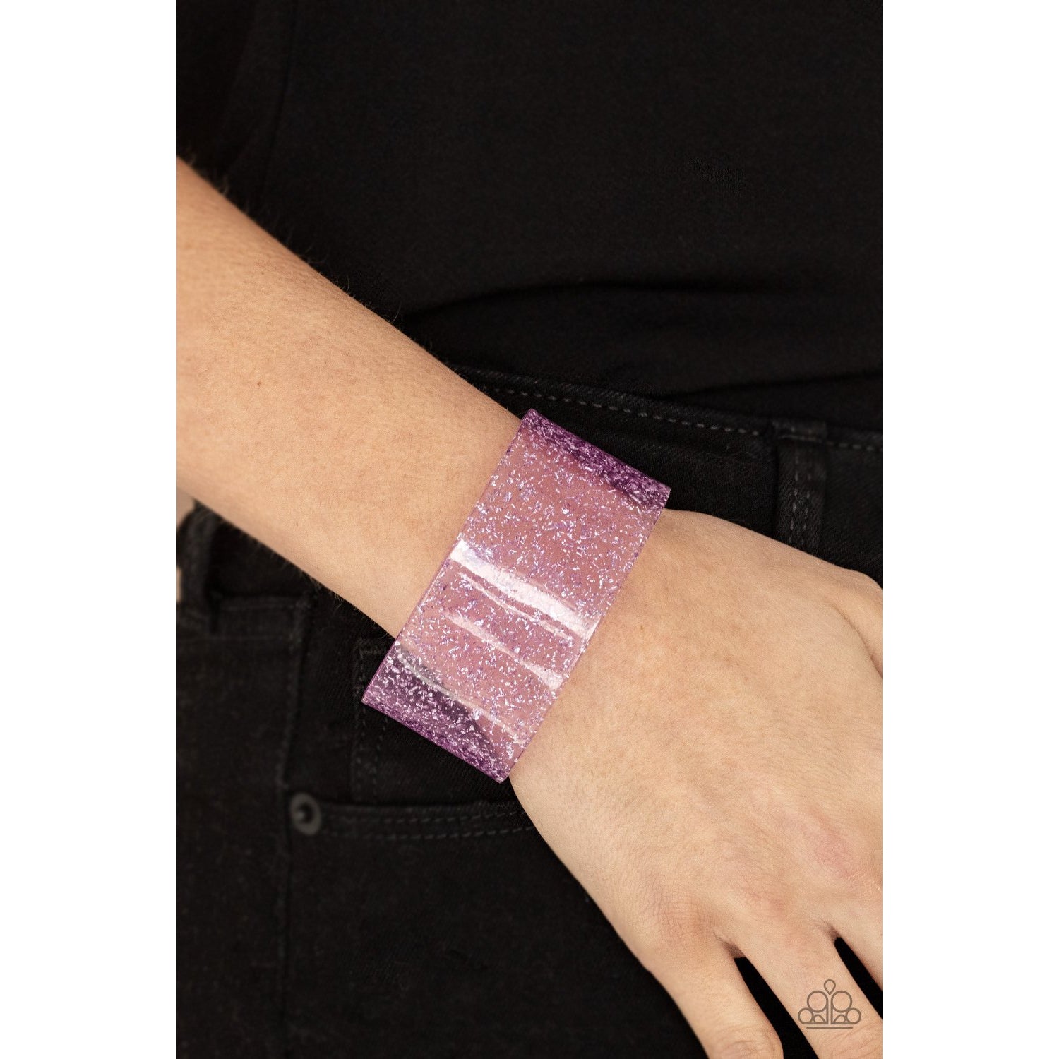 Snap, Crackle, Pop! - Purple Acrylic Cuff Bracelet - Paparazzi Accessories - GlaMarous Titi Jewels