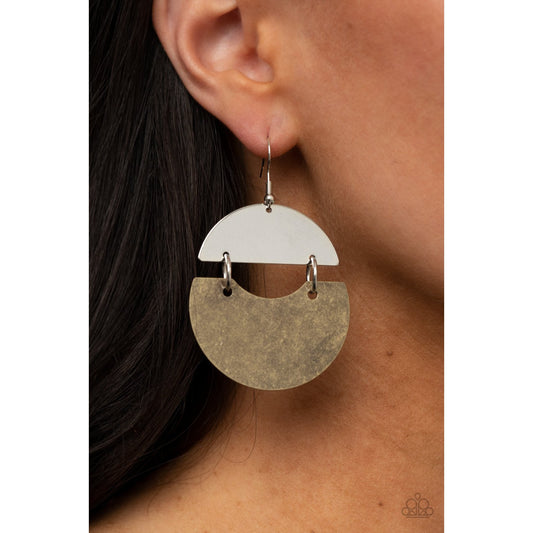 Watching The Sunrise - Brass Earrings - Paparazzi Accessories - GlaMarous Titi Jewels