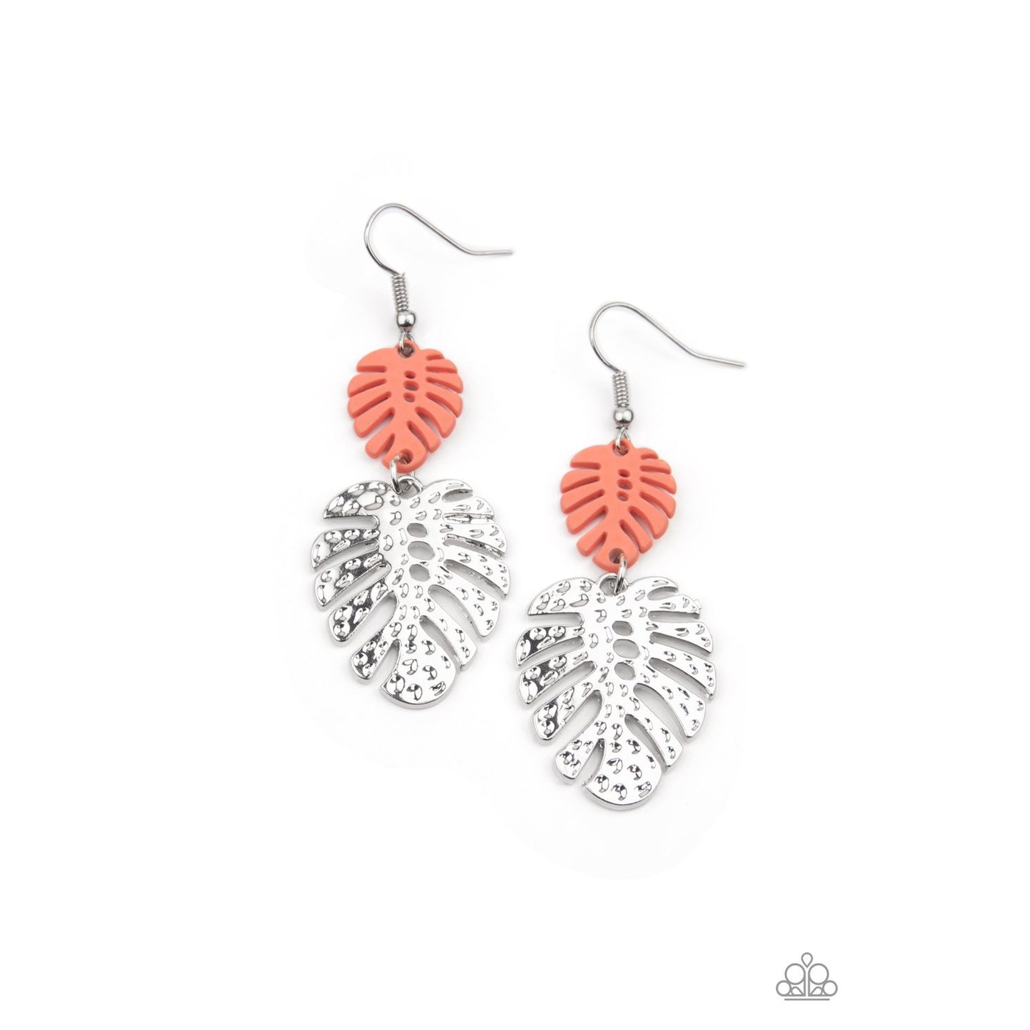 Palm Tree Cabana - Orange Earrings - Paparazzi Accessories - GlaMarous Titi Jewels