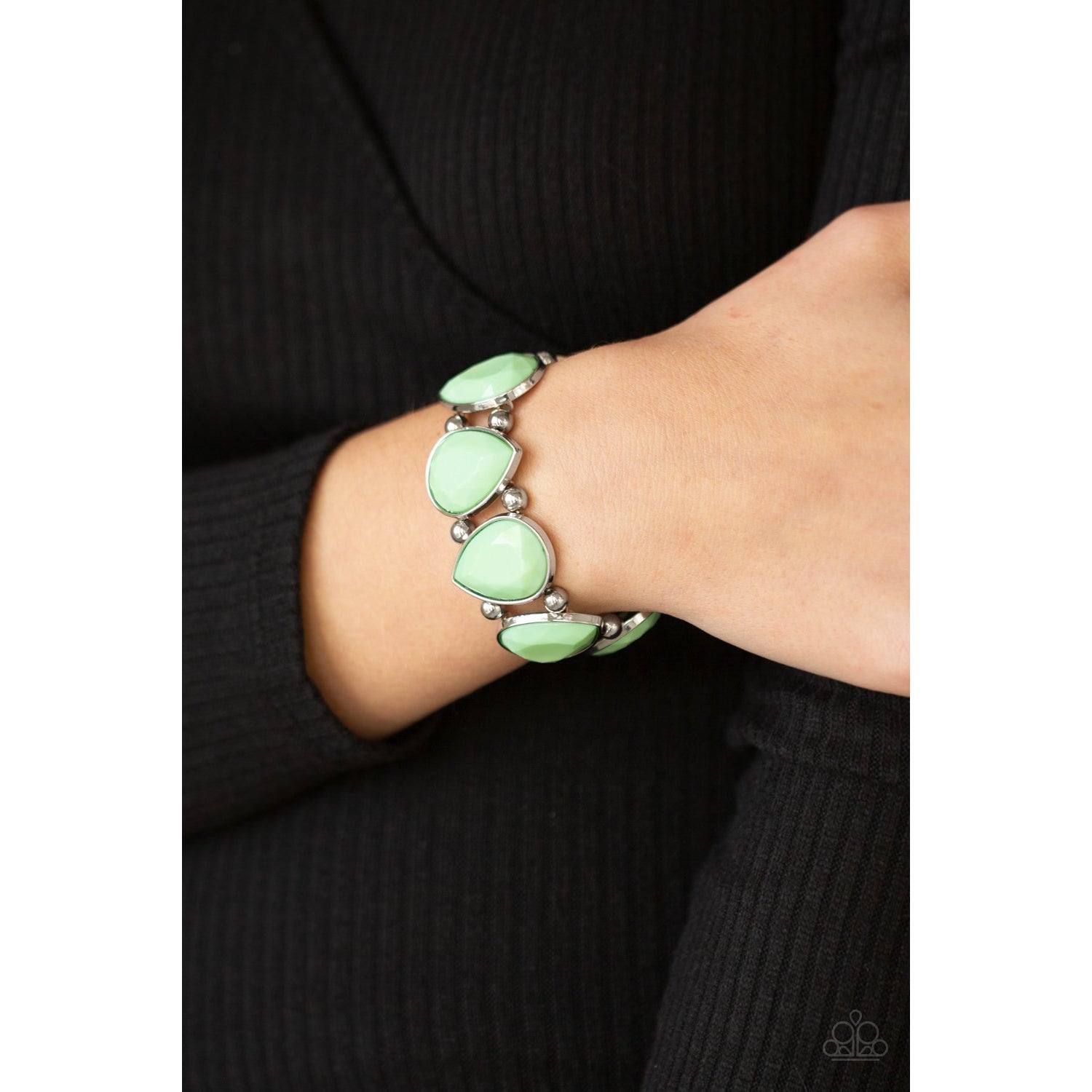 Flamboyant Tease - Green Bracelet - Paparazzi Accessories - GlaMarous Titi Jewels