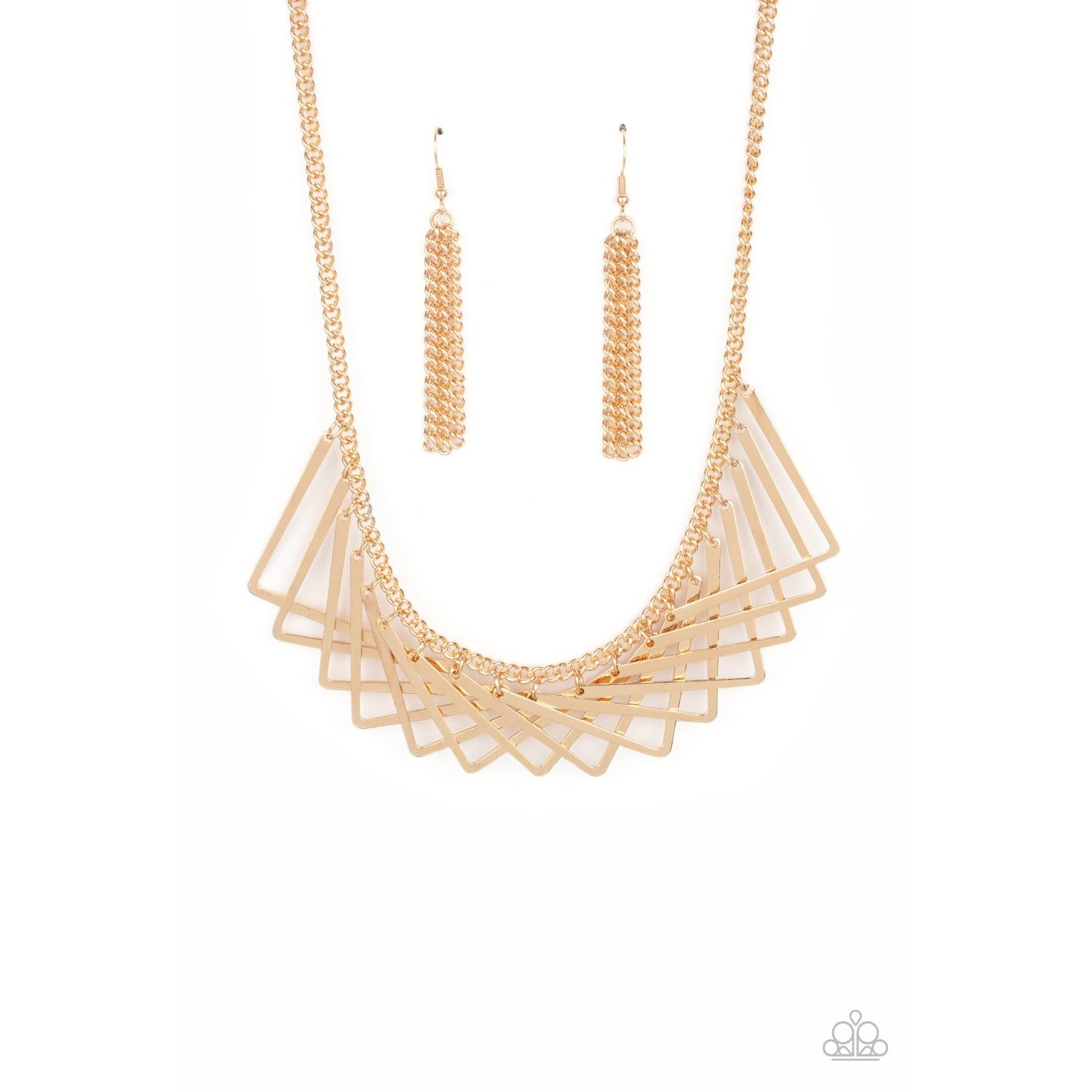 Metro Mirage - Gold Necklace - Paparazzi Accessories - GlaMarous Titi Jewels