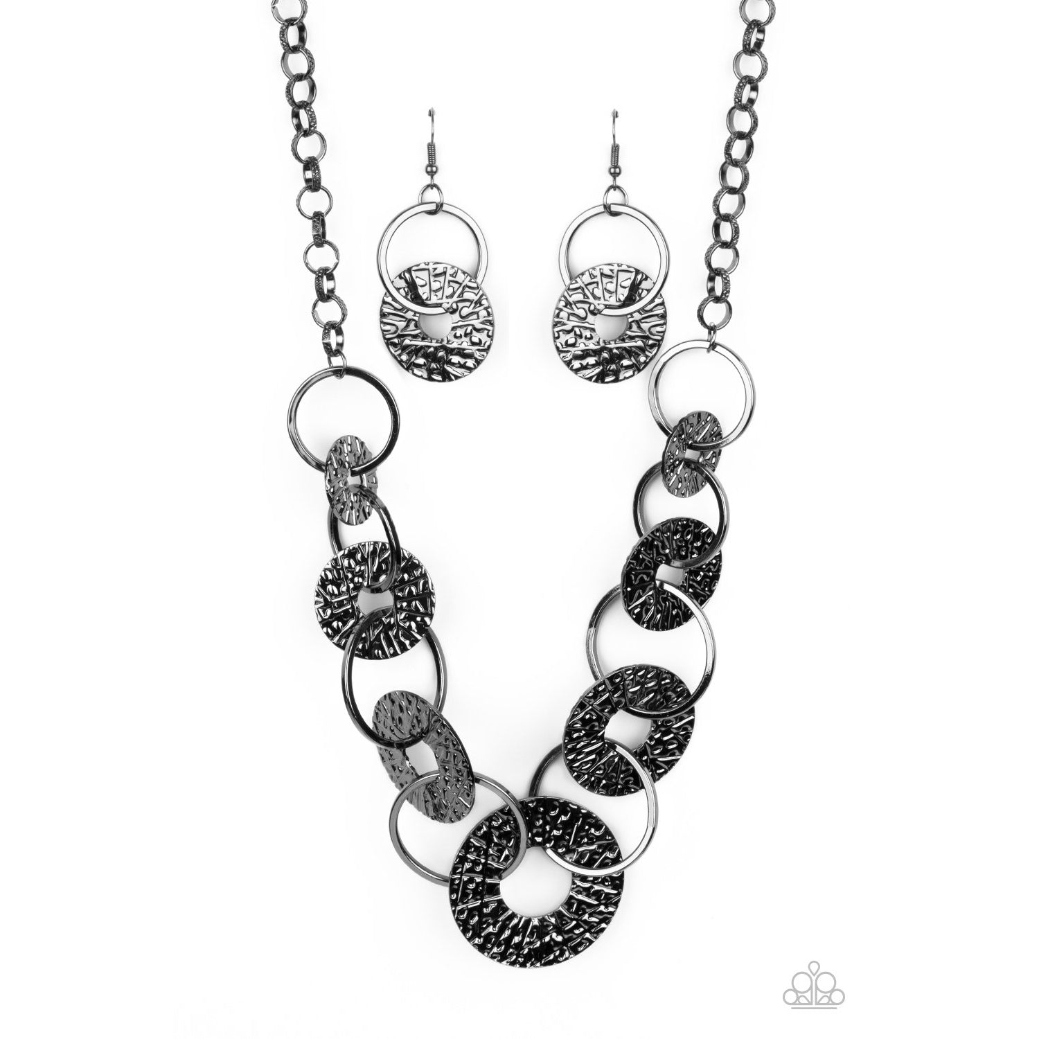 Industrial Envy - Black Gunmetal Necklace - Paparazzi Accessories - GlaMarous Titi Jewels