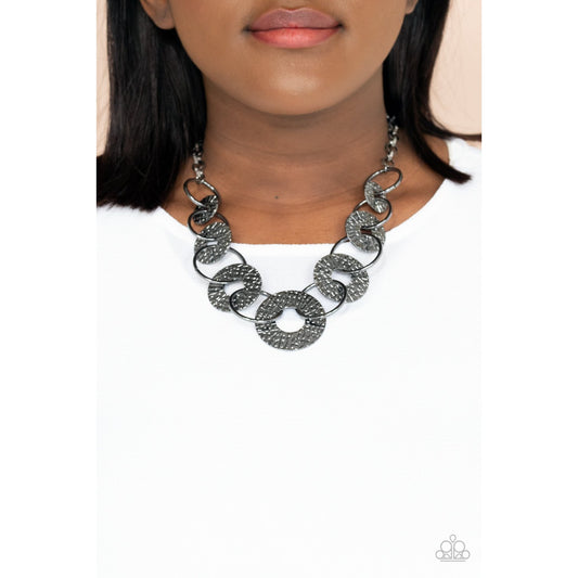 Industrial Envy - Black Gunmetal Necklace - Paparazzi Accessories - GlaMarous Titi Jewels