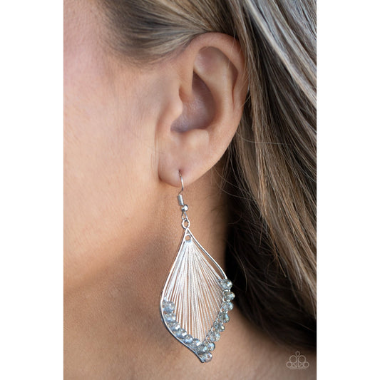 Pulling at My HARP-strings - Silver Earrings - Paparazzi Accessories - GlaMarous Titi Jewels