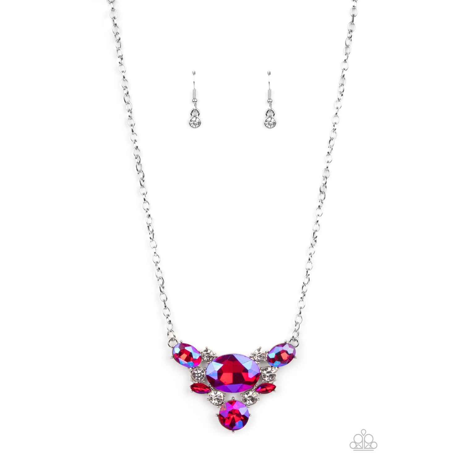 Cosmic Coronation - Pink Iridescent Oil Spill Necklace - Paparazzi Accessories - GlaMarous Titi Jewels