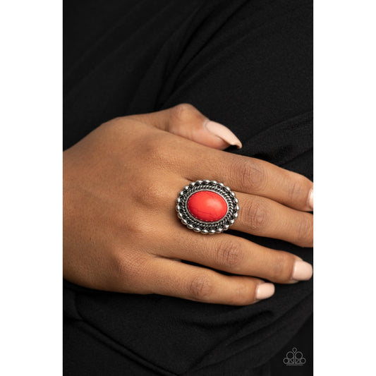 Sedona Soul - Red Stone Ring - Paparazzi Accessories - GlaMarous Titi Jewels