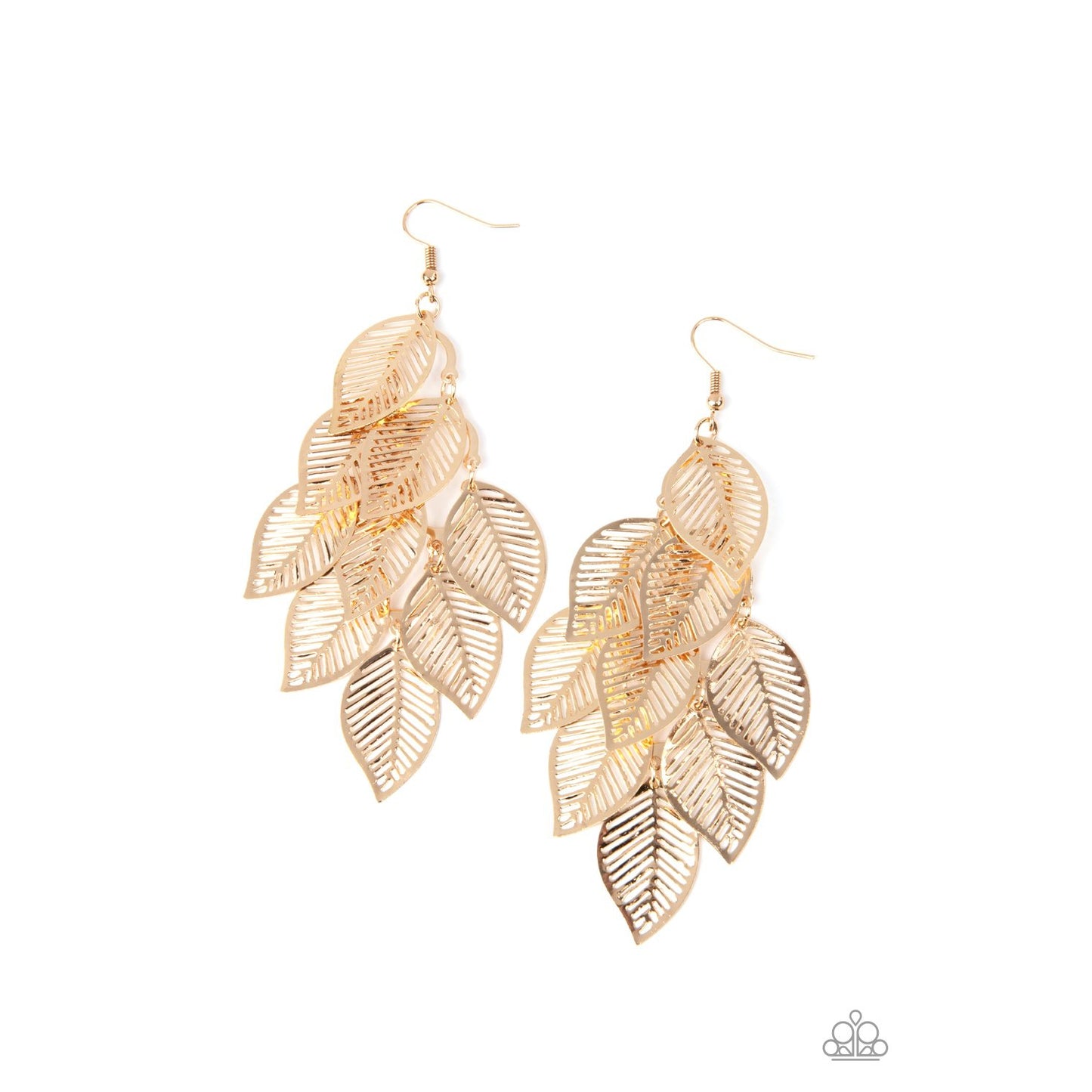 Limitlessly Leafy - Gold Earrings - Paparazzi Accessories - GlaMarous Titi Jewels