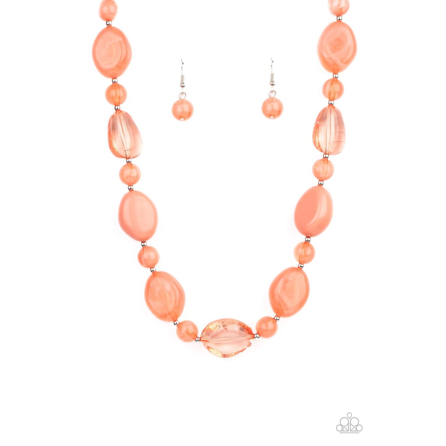 Staycation Stunner - Orange Necklace - Paparazzi Accessories - GlaMarous Titi Jewels