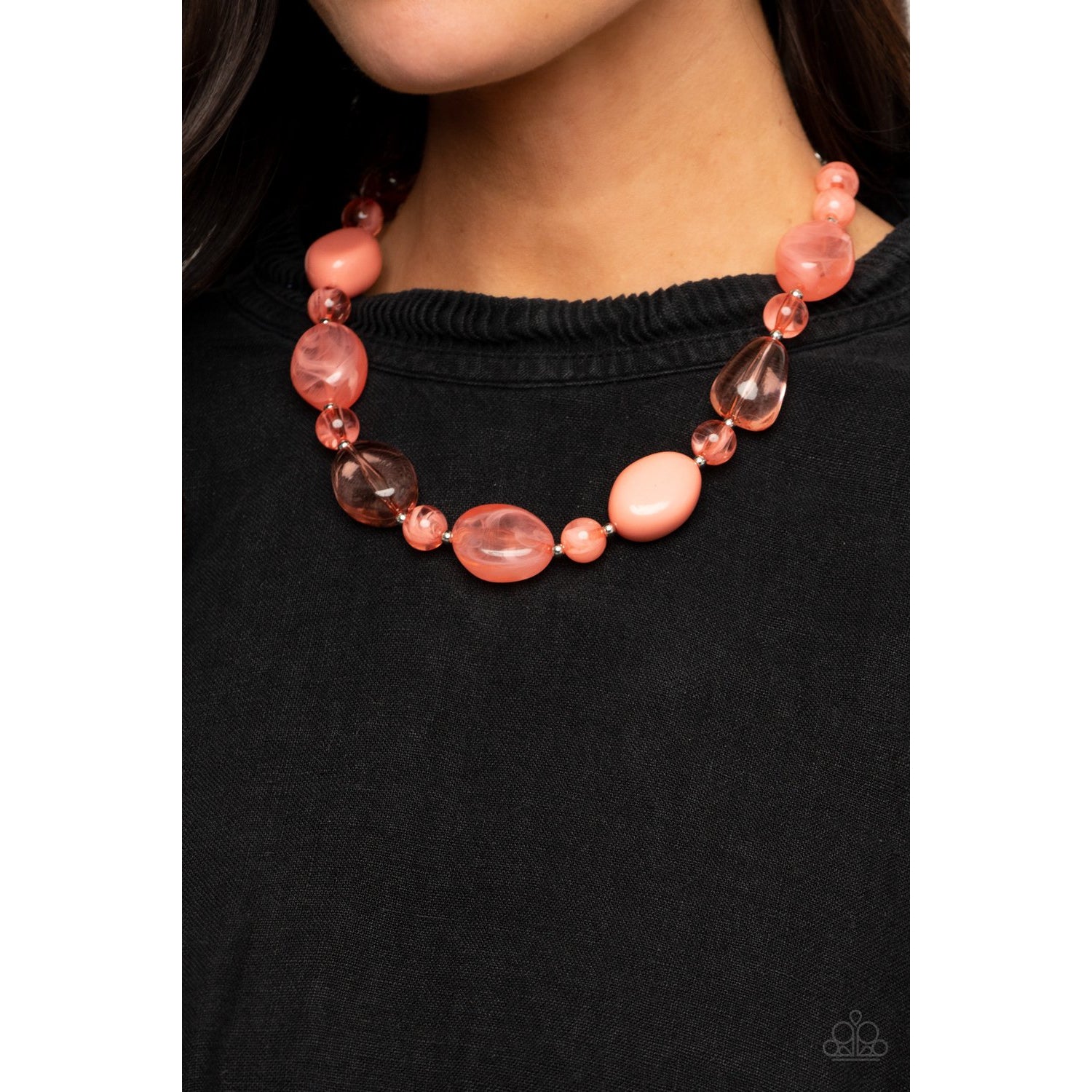 Staycation Stunner - Orange Necklace - Paparazzi Accessories - GlaMarous Titi Jewels