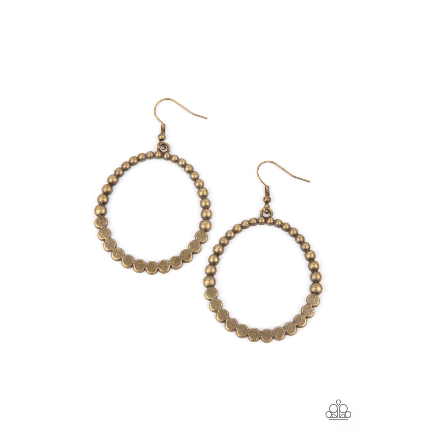 Rustic Society - Brass Hoops Earrings - Paparazzi Accessories - GlaMarous Titi Jewels