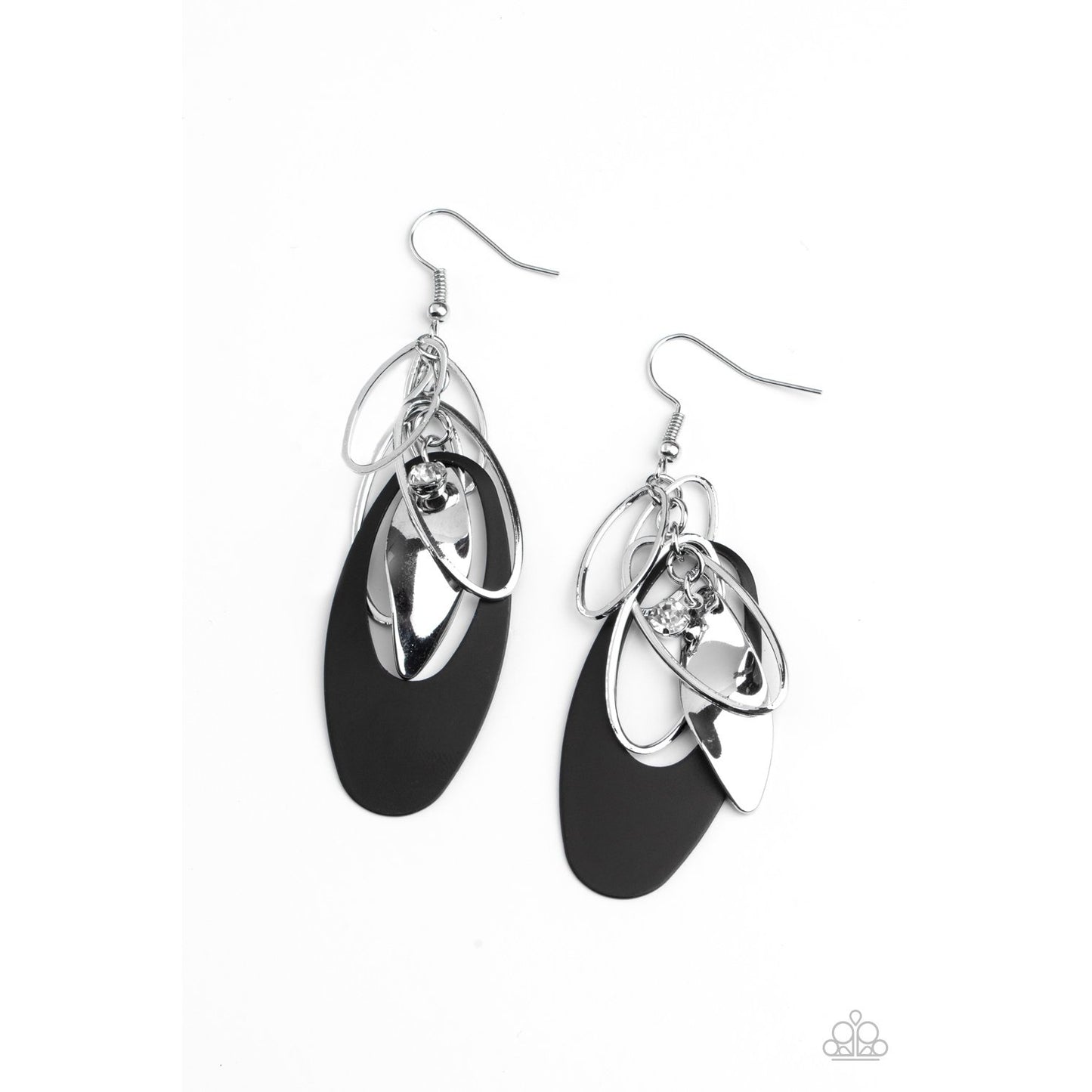 Ambitious Allure - Black and Silver Earrings - Paparazzi Accessories - GlaMarous Titi Jewels