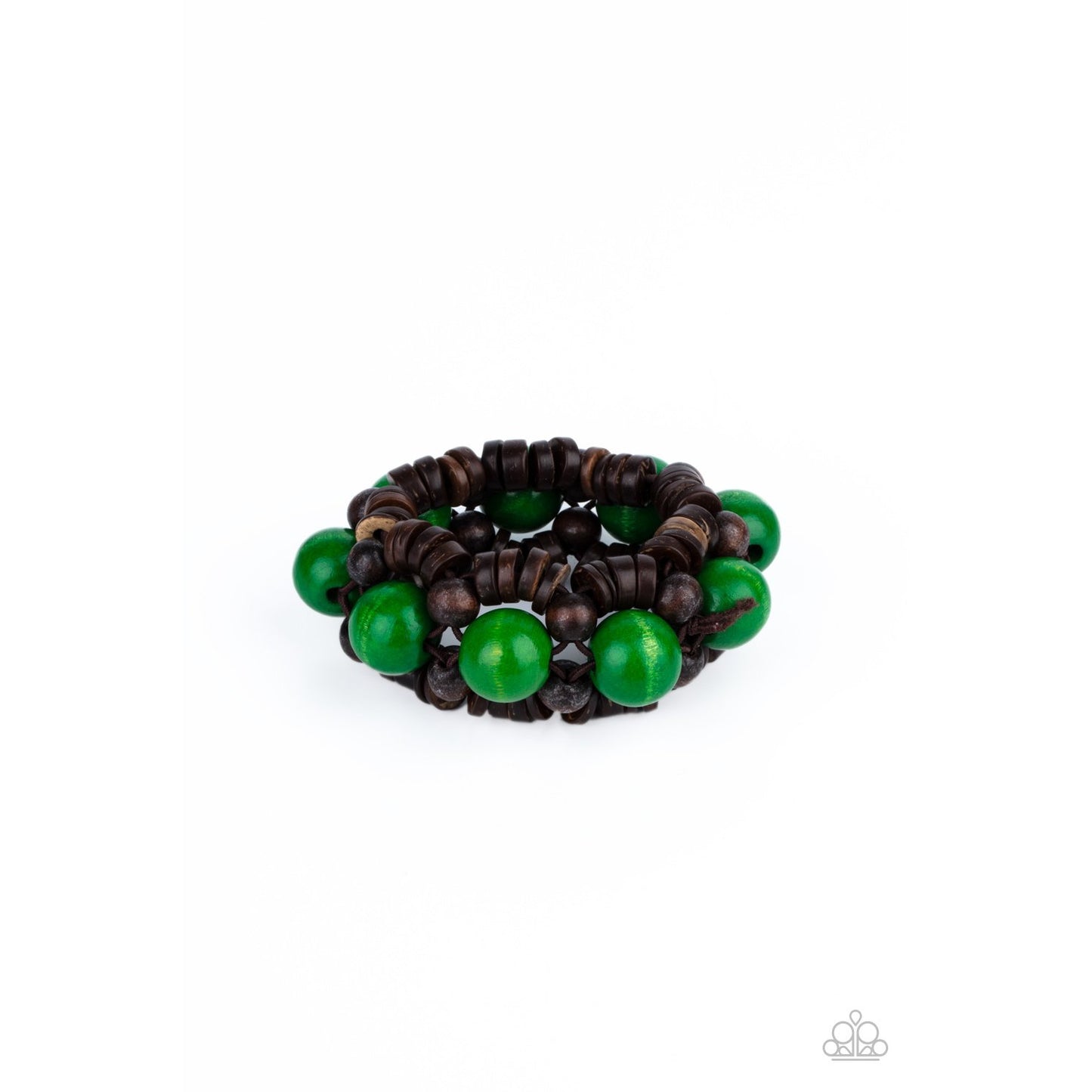 Tropical Temptations - Green and Brown Bracelet - Paparazzi Accessories - GlaMarous Titi Jewels