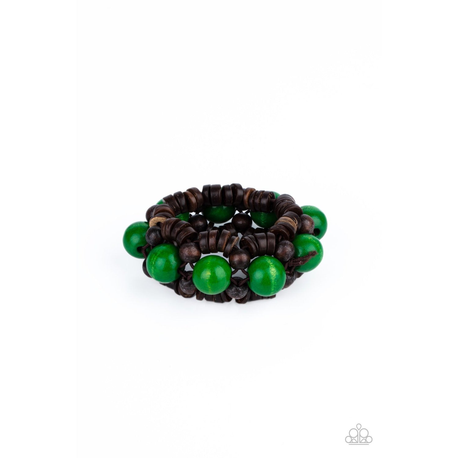 Tropical Temptations - Green and Brown Bracelet - Paparazzi Accessories - GlaMarous Titi Jewels