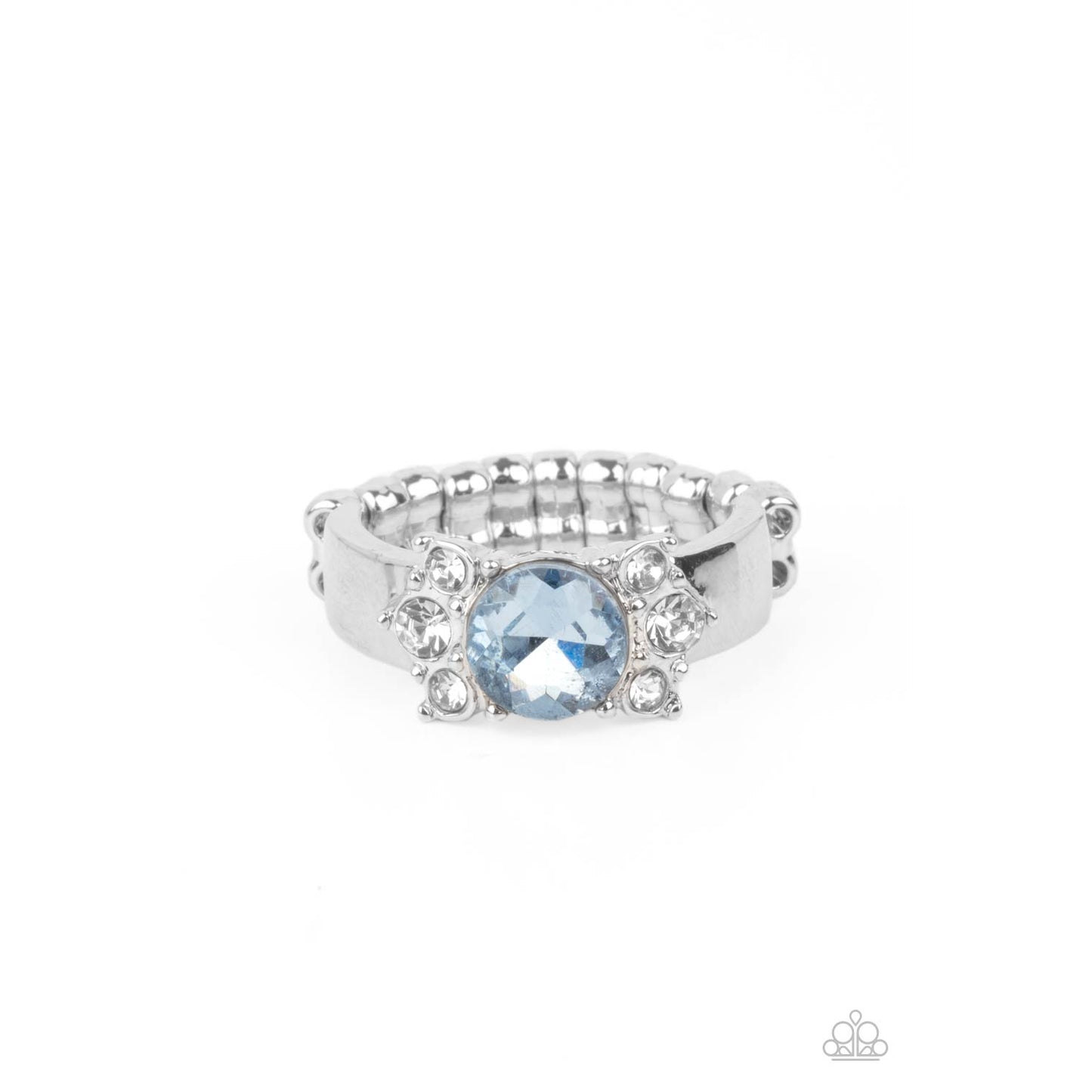 ROYAL Till The End - Blue Rhinestone Ring - Paparazzi Accessories - GlaMarous Titi Jewels