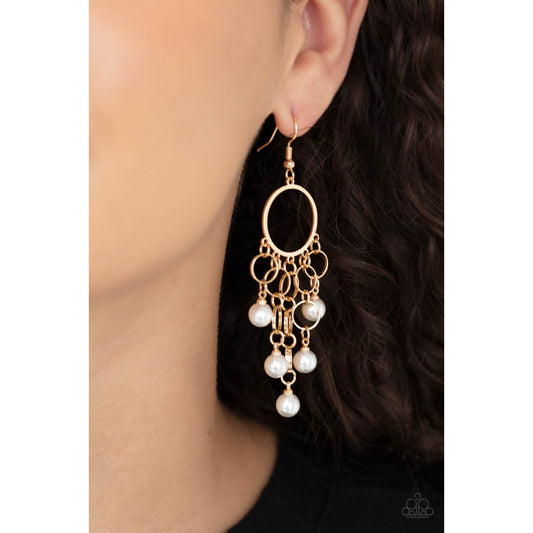 When Life Gives You Pearls - Gold and Pearl Earrings - Paparazzi Accessories - GlaMarous Titi Jewels