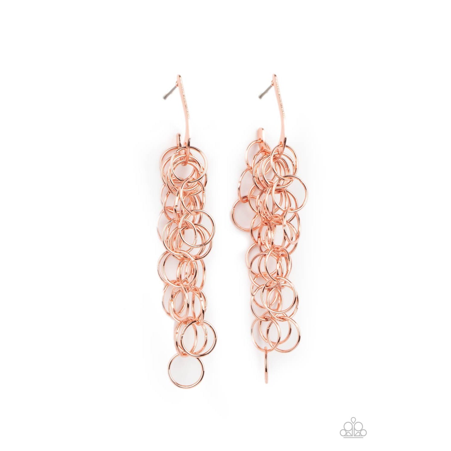 Long Live The Rebels - Copper Fringe Earrings - Paparazzi Accessories - GlaMarous Titi Jewels