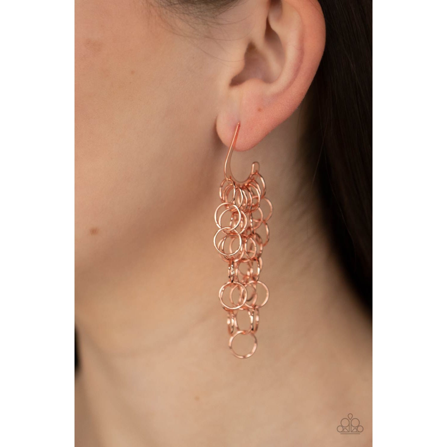 Long Live The Rebels - Copper Fringe Earrings - Paparazzi Accessories - GlaMarous Titi Jewels