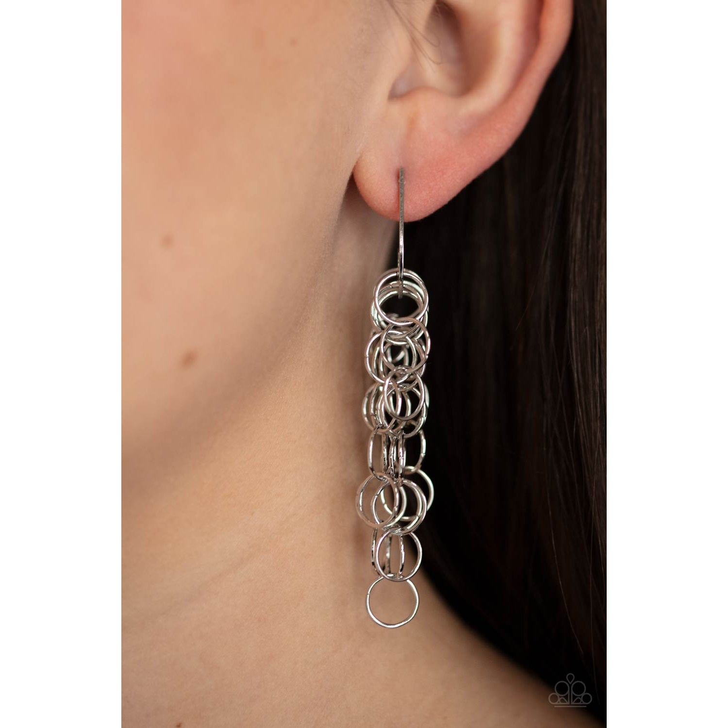 Long Live The Rebels - Silver Earrings - Paparazzi Accessories - GlaMarous Titi Jewels