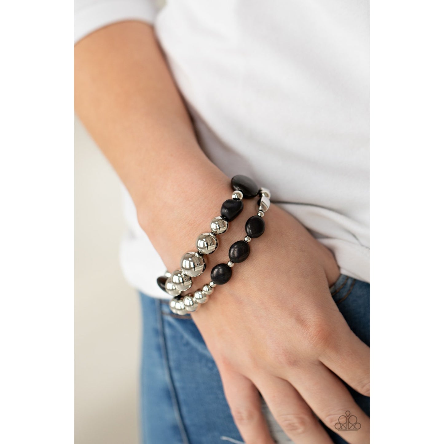 Authentically Artisan - Black Stones Bracelet - Paparazzi Accessories - GlaMarous Titi Jewels