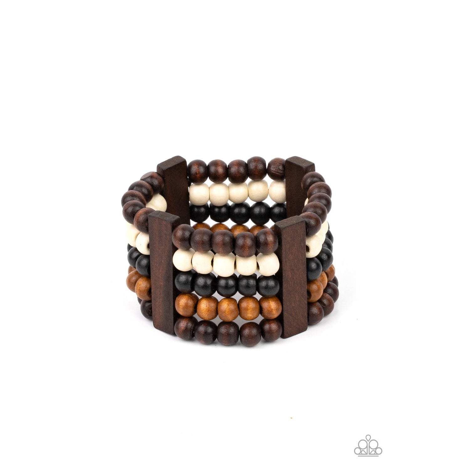 Caribbean Catwalk - Multi Wooden Bracelet - Paparazzi Accessories - GlaMarous Titi Jewels