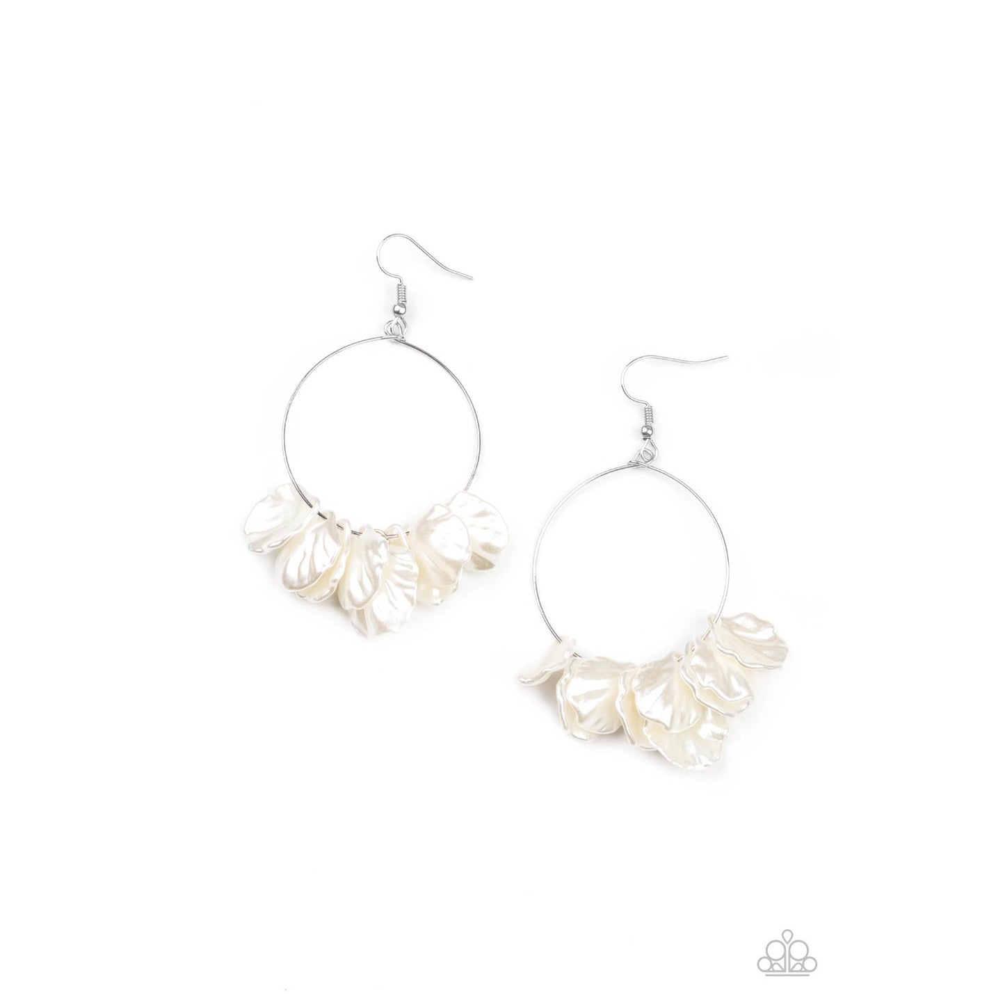 Sailboats and Seashells - White Earrings - Paparazzi Accessories - GlaMarous Titi Jewels