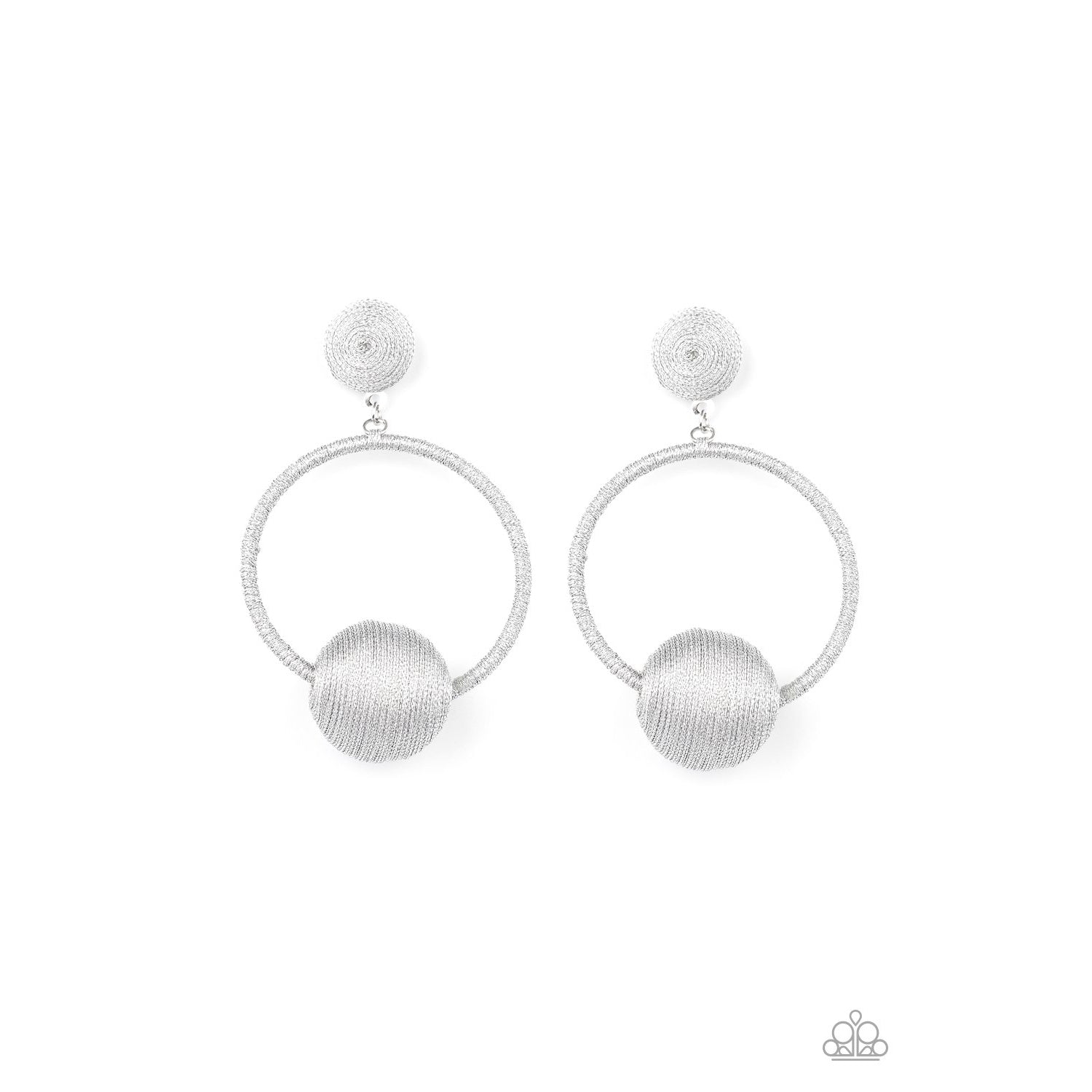 Social Sphere - Silver Earrings - Paparazzi Accessories - GlaMarous Titi Jewels