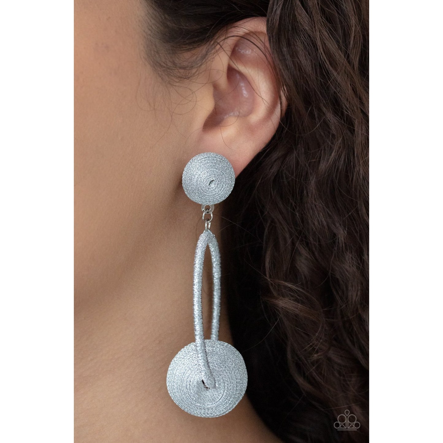 Social Sphere - Silver Earrings - Paparazzi Accessories - GlaMarous Titi Jewels
