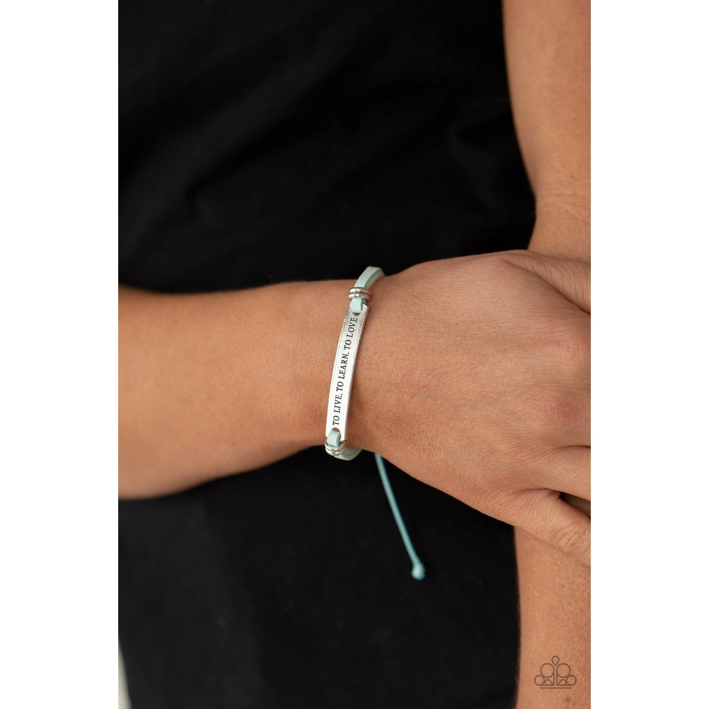 To Live, To Learn, To Love - Blue Bracelet - Paparazzi Accessories - GlaMarous Titi Jewels