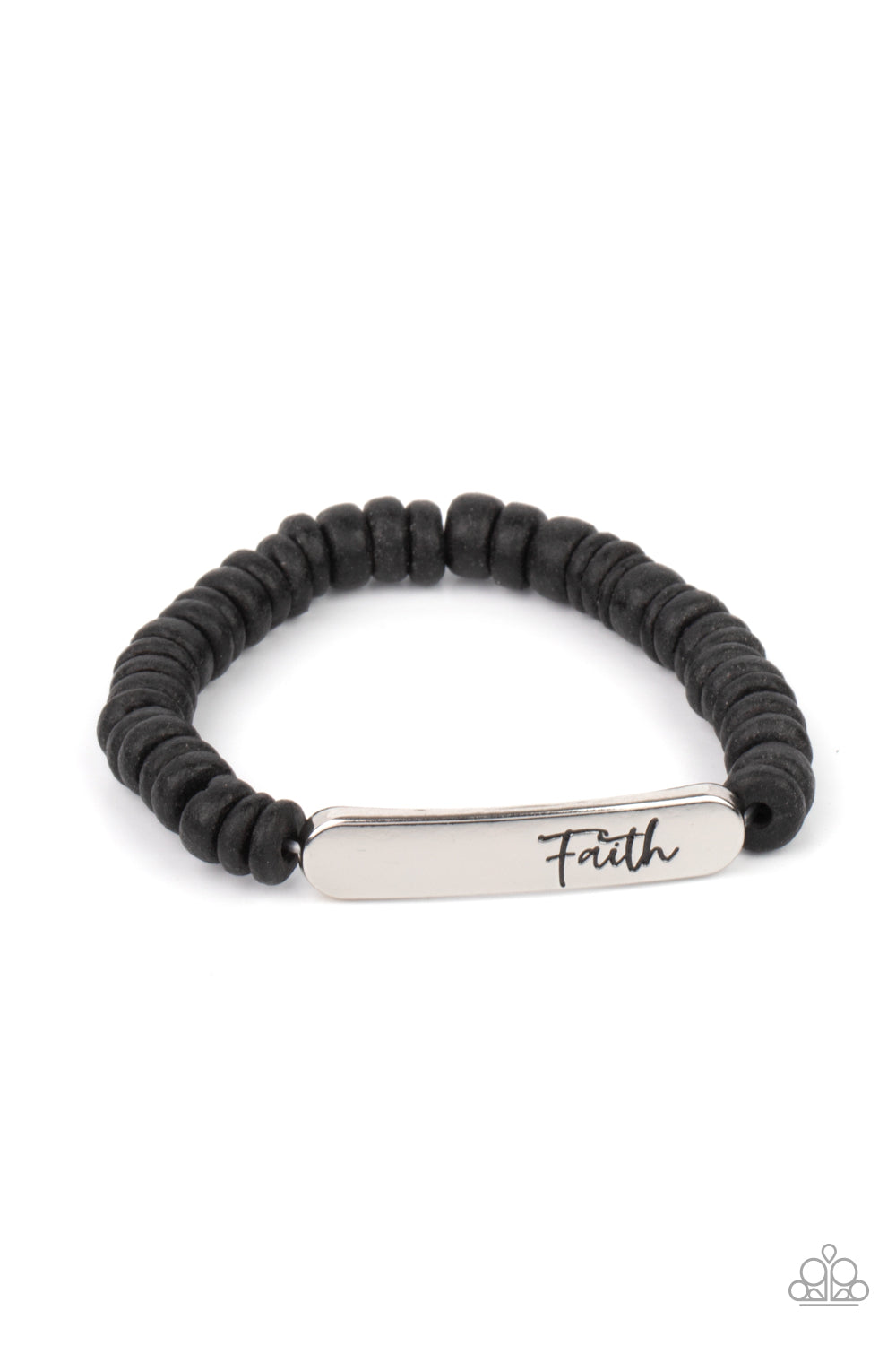 Full Faith - Black Bracelet - Paparazzi Accessories - GlaMarous Titi Jewels