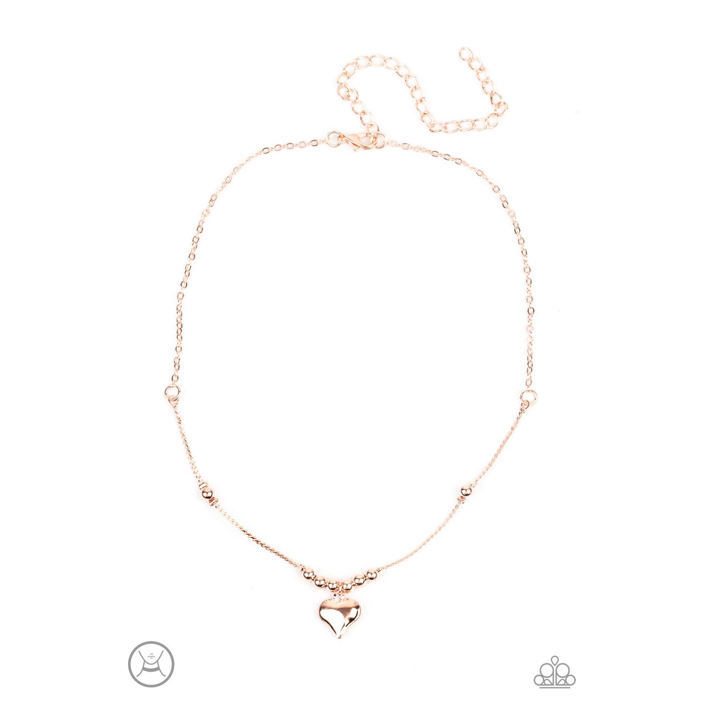 Casual Crush - Rose Gold Choker - Paparazzi Accessories - GlaMarous Titi Jewels