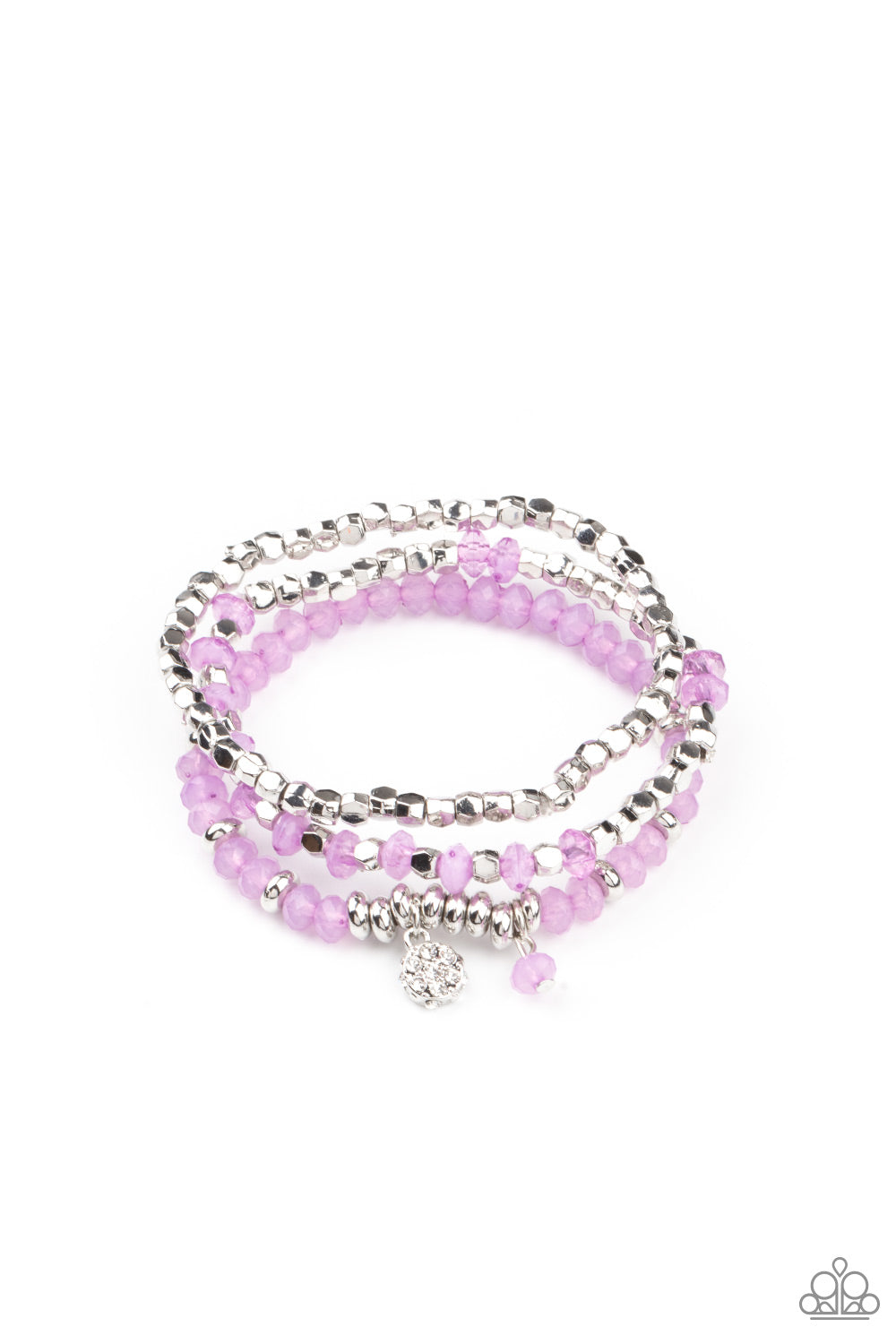 Glacial Glimmer - Purple Bracelets - Paparazzi Accessories - GlaMarous Titi Jewels