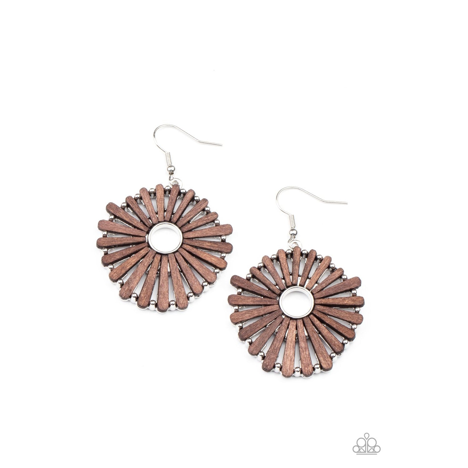 SPOKE Too Soon - Brown Earrings - Paparazzi Accessories - GlaMarous Titi Jewels