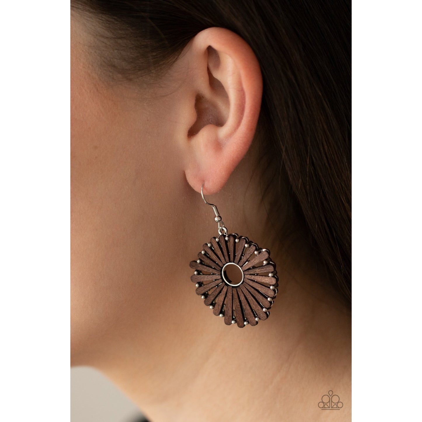 SPOKE Too Soon - Brown Earrings - Paparazzi Accessories - GlaMarous Titi Jewels