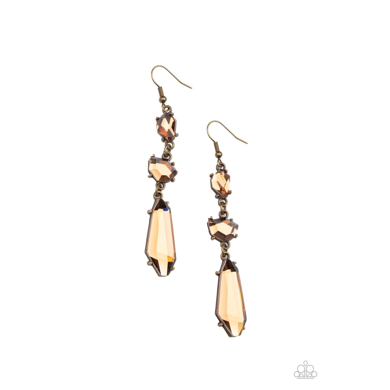 Sophisticated Smolder - Brass Earrings - Paparazzi Accessories - GlaMarous Titi Jewels