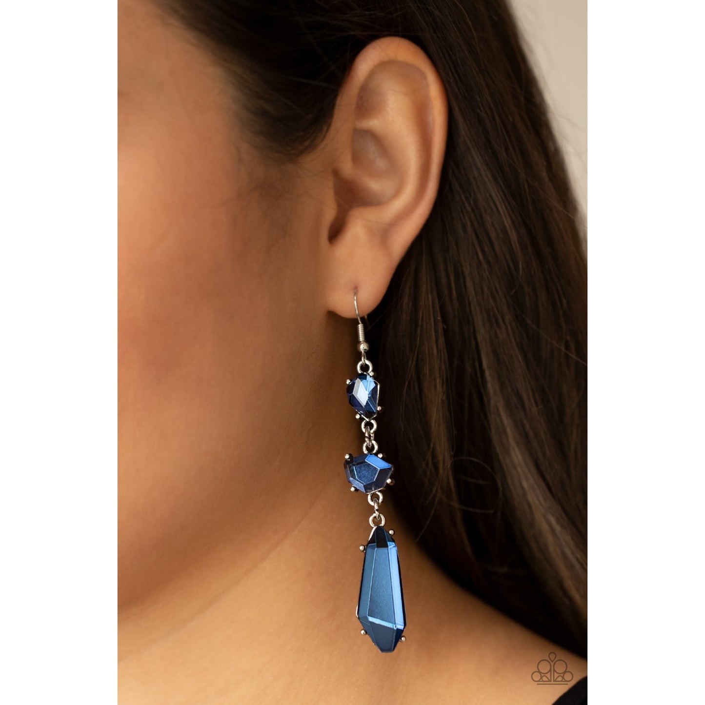 Sophisticated Smolder - Blue Earrings - Paparazzi Accessories - GlaMarous Titi Jewels