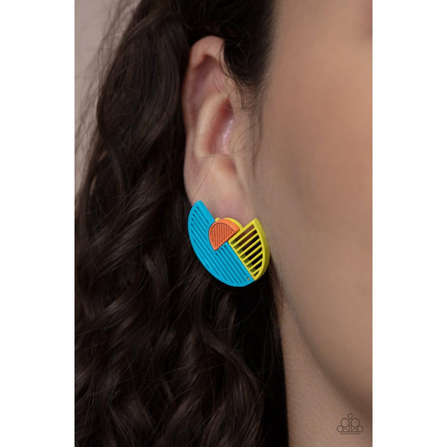 Its Just an Expression - Blue Post Earrings - Paparazzi Accessories - GlaMarous Titi Jewels