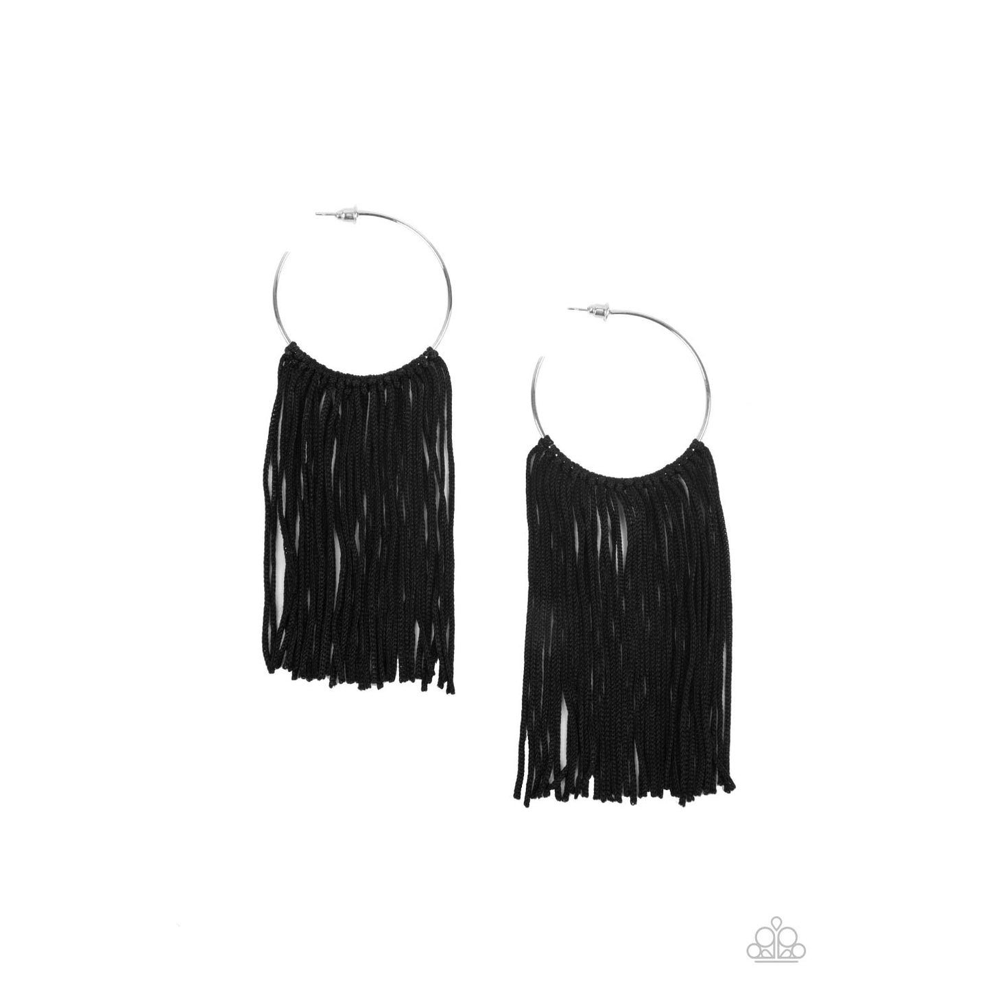 Flauntable Fringe - Black Fringe Earrings - Paparazzi Accessories - GlaMarous Titi Jewels