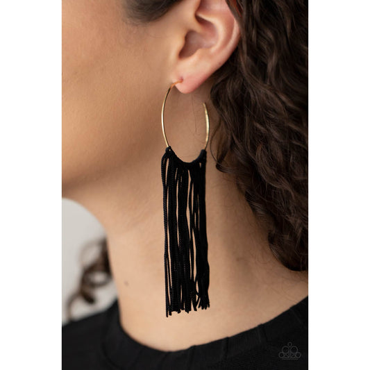 Flauntable Fringe - Gold Earrings - Paparazzi Accessories - GlaMarous Titi Jewels