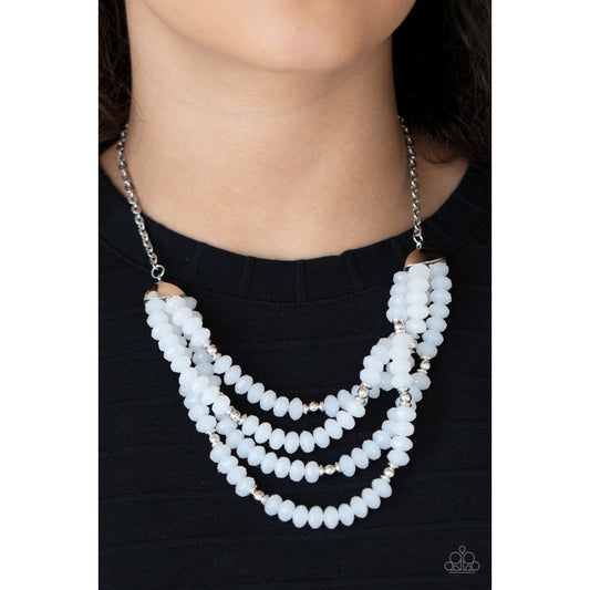 Best POSH-ible Taste - White Necklace - Paparazzi Accessories - GlaMarous Titi Jewels