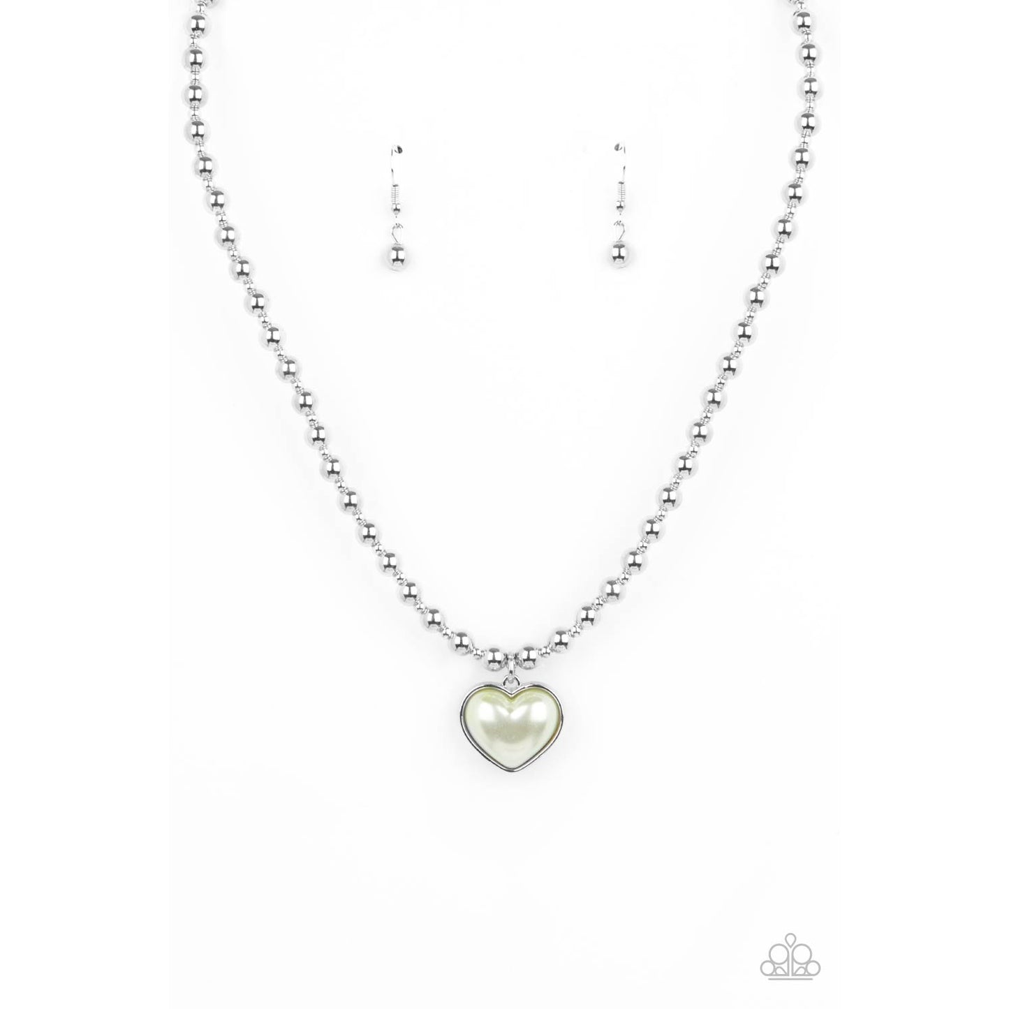 Heart Full of Fancy - Green Heart Necklace - Paparazzi Accessories - GlaMarous Titi Jewels