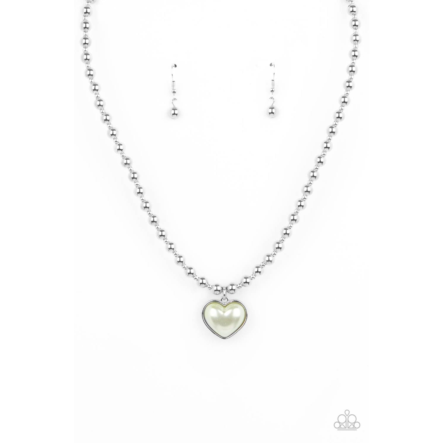 Heart Full of Fancy - Green Heart Necklace - Paparazzi Accessories - GlaMarous Titi Jewels