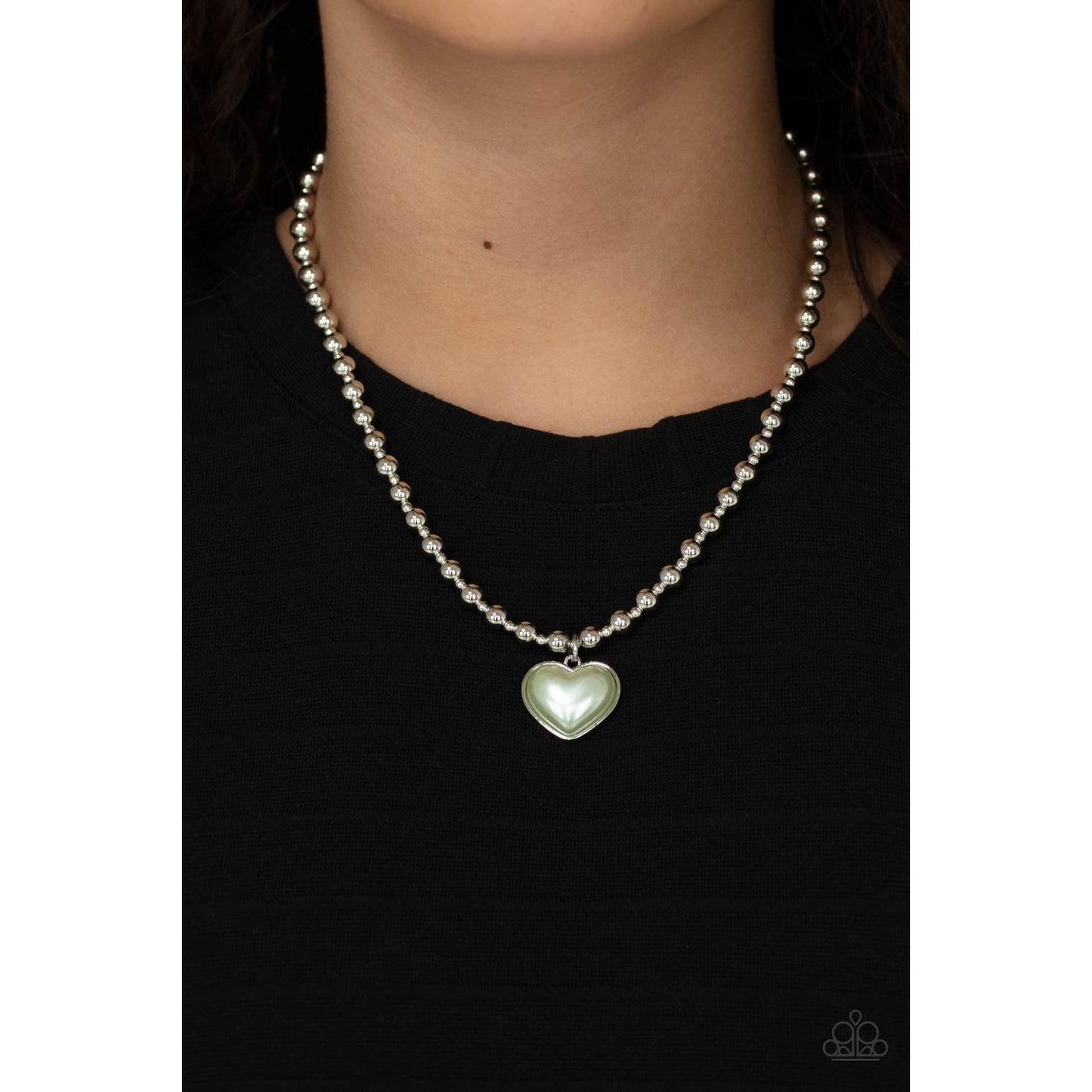 Heart Full of Fancy - Green Heart Necklace - Paparazzi Accessories - GlaMarous Titi Jewels