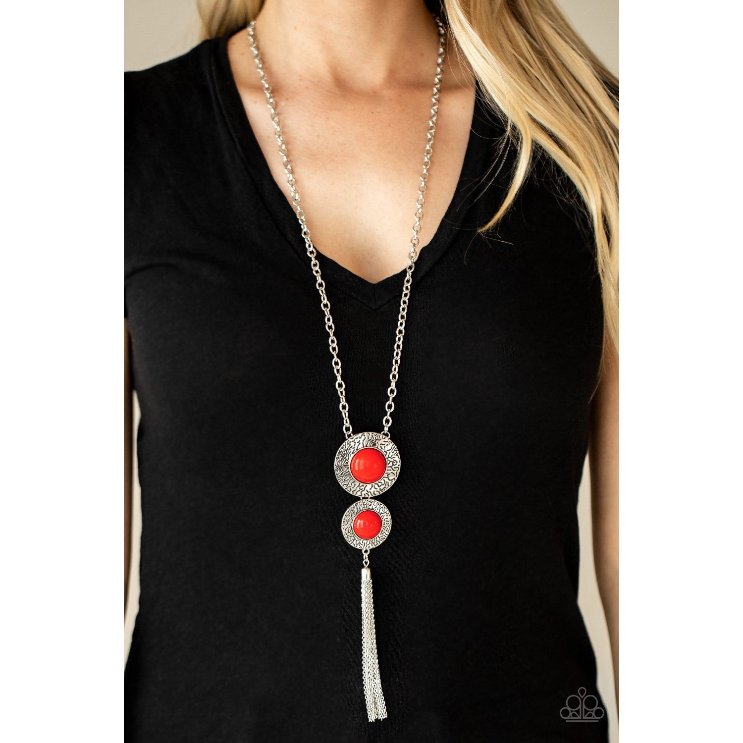 Abstract Artistry - Red Necklace - Paparazzi Accessories - GlaMarous Titi Jewels