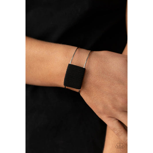 Free Expression - Black Cuff Bracelet - Paparazzi Accessories - GlaMarous Titi Jewels