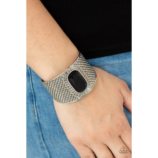 Poshly Pharaoh - Black Cuff Bracelet - Paparazzi Accessories - GlaMarous Titi Jewels